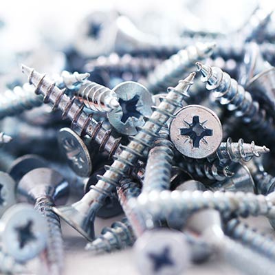 close up of screws